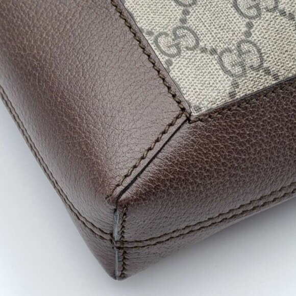 GUCCI Ophidia Brown Canvas Shoulder Bag 735-070624 - Picture 9 of 15